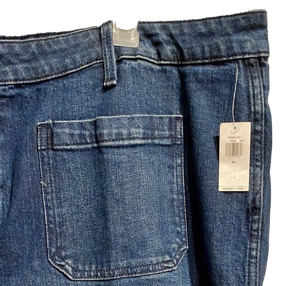 Old Navy Extra High-Waisted Trouser Wide-Leg Jeans Denim Wash Size 24 - Picture 4 of 8
